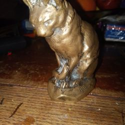 Barye Bronz Seated Cat