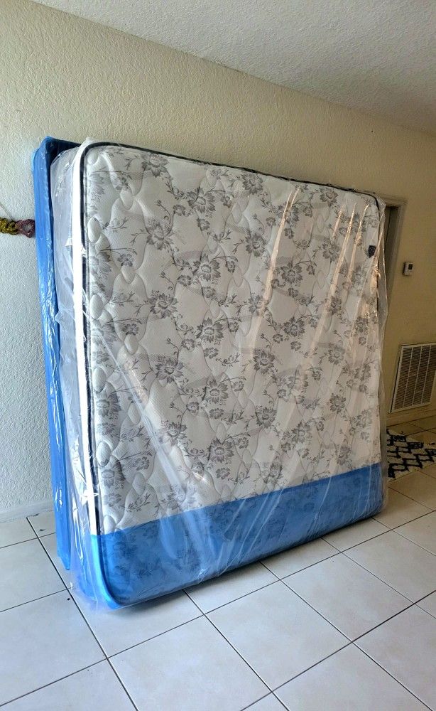 NEW KING PILLOW TOP MATTRESS AND BOX SPRING -- Also Available In All Sizes.
