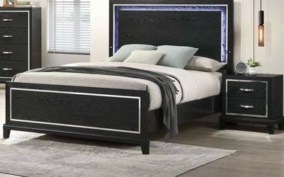King size Led bed with orthopedic mattress included