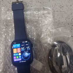 G28 SMARTWATCH (answer/make calls) fitness Tracker steps/Sleep/multiple sport modes iOS/Android-Blue
