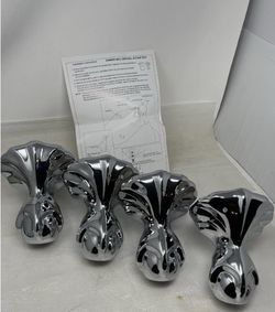Giagni Ball And Claw Clawfoot Bathtub Tub Feet, Polished Chrome
