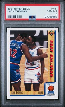 1991 Upper Deck Isiah Thomas / Magic Johnson PSA 10