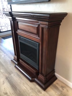 Wood Electric Fireplace Mantle