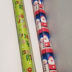 2 Rolls Of Kids Christmas Wrapping Paper 
