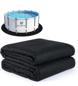 TezhiIe 18ft Thicker Round Pool Liner Mat, Above Ground Pool Pad, 350g/M² Heavy Duty Pool Ground Mat, Prevents Weeds, Puncture Protection, Durable Geo