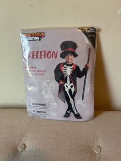 Spooktacular Creations Glow in the Dark Skeleton Costume for Kids, Halloween Skeleton Costume for Toddlers 3T 3-4 Years
