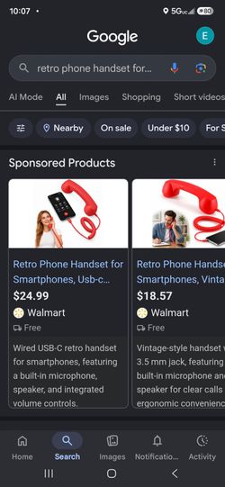 Retro phone handset for cell phone