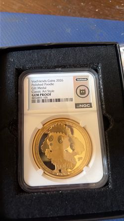 Polished gold coin