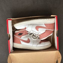 Jordan 1s Mid White Rose