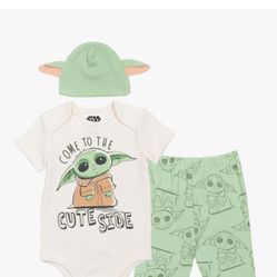 Star Wars 3 Piece Outfit Bodysuit 6-9 Mo- New