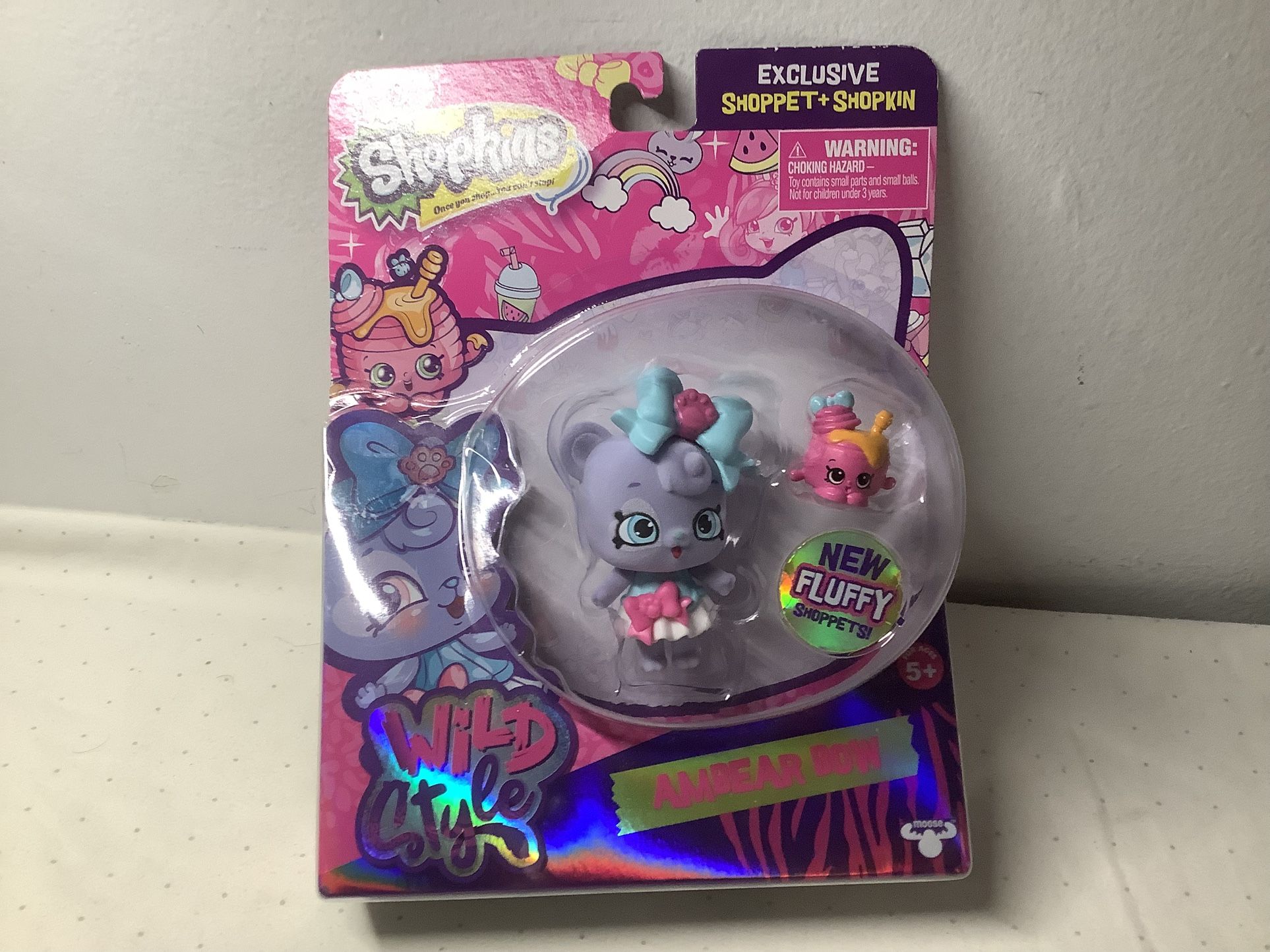 Shopkins Wild Style AmBear Bow Figure Exclusive Shoppet Shopkin Set Sealed Gifts