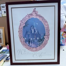 Walt Disney World 25th Anniversary  Poster Framed