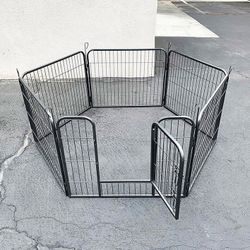(NEW) $70 Heavy Duty 24” Tall x 32” Wide x 6-Panel Pet Playpen Dog Crate Kennel Exercise Cage Fence Play Pen