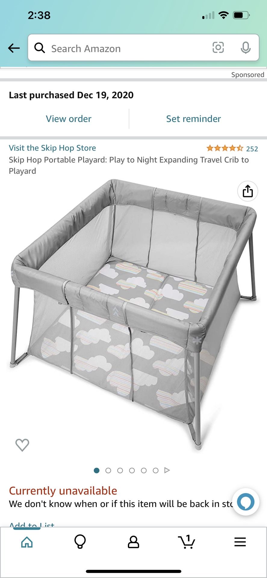 Skip Hop Expandable Travel Crib & Play yard