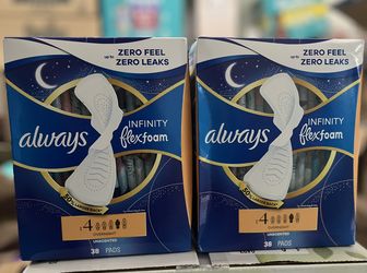 Always Infinity Feminine Pads, Size 4, (2pk)