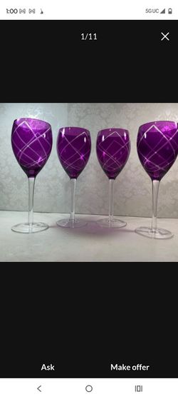 Purple wine glasses