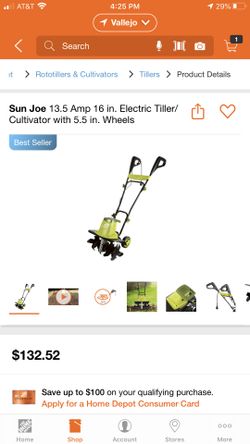 Tiller and cultivator. Made by SUNJOE (Tillerjoe)