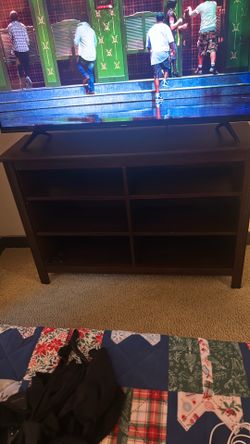 Dark brown tv entertainment stand