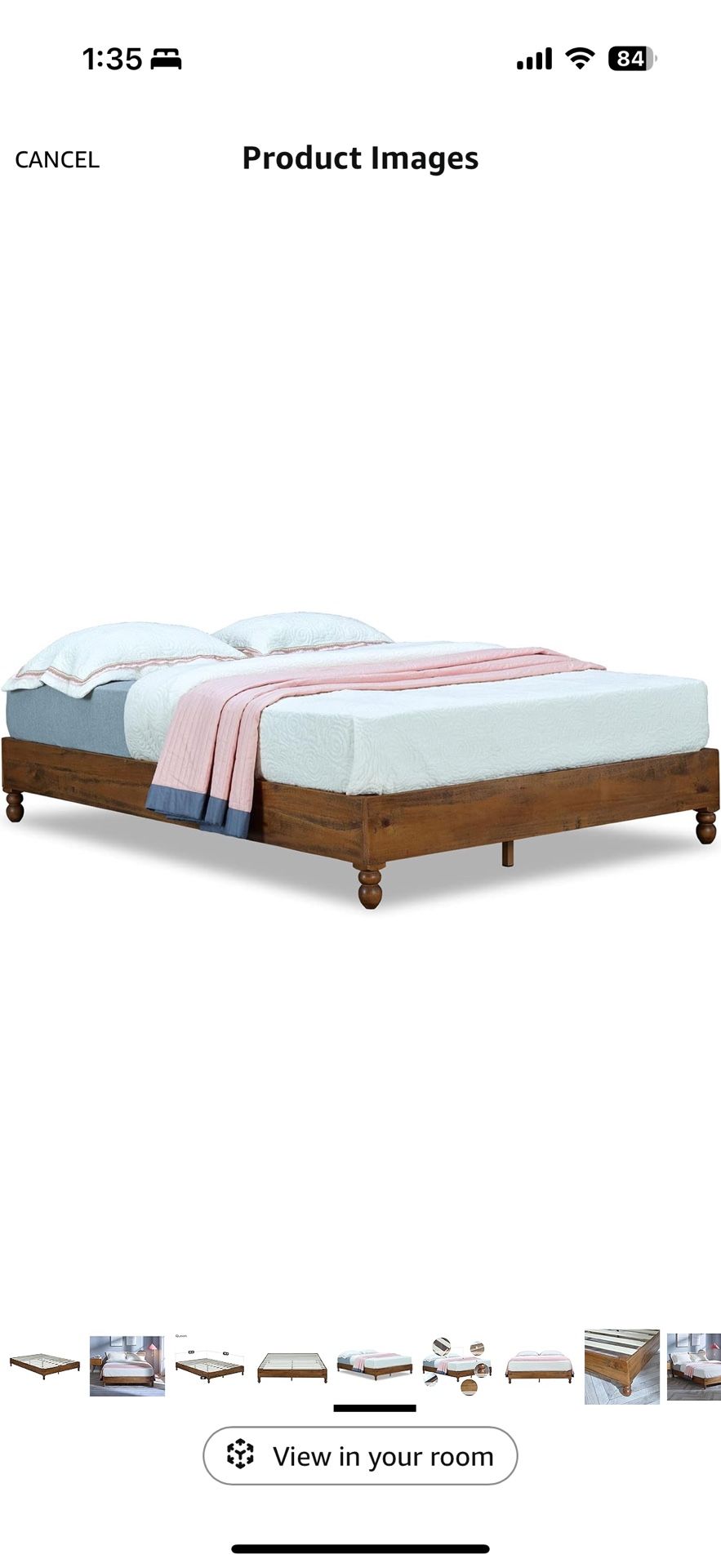 queen bed frame (wood)