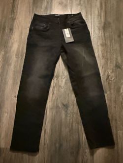 Kenneth Cole Straight Fit Jeans Mens 30x30 Black Stretch Denim New With Tags