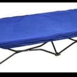 Regalo My Cot Portable Toddler Bed, Includes Fitted Sheet, Royal Blue , 48x24x9 Inch (Pack Of 1)  Open box item  INVENTORY NUMBER: 106