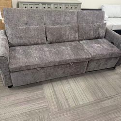 Mew Modern 2-in-1 Convertible Sofa Bed and Recliner with USB Charging Ports