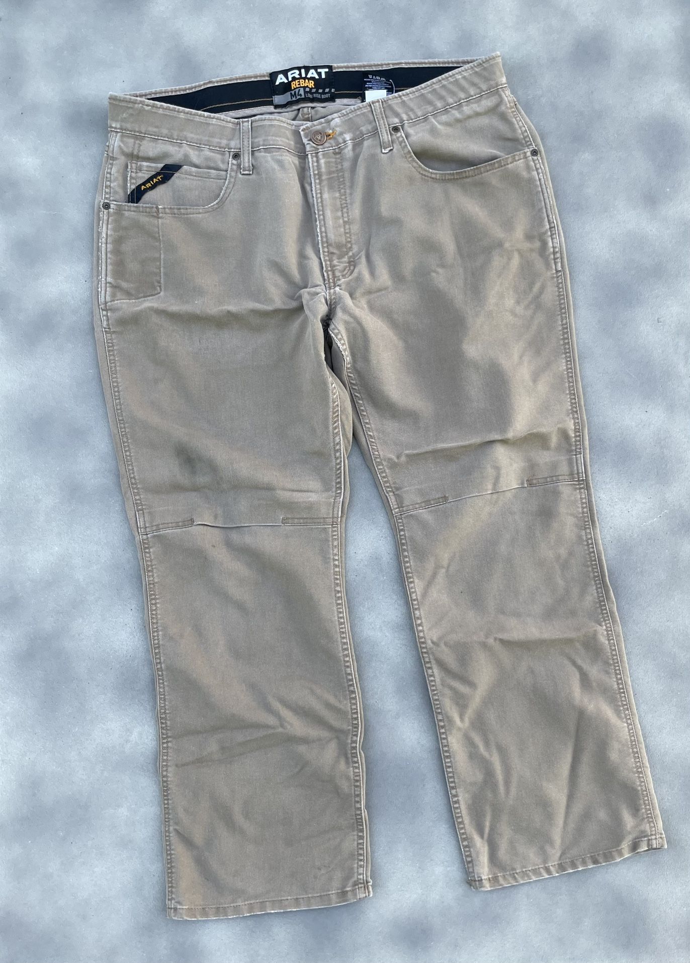 Ariat Pants Mens 38x32(29) Rebar M4 Low Rise Boot Cargo Stretch Flex Canvas Work