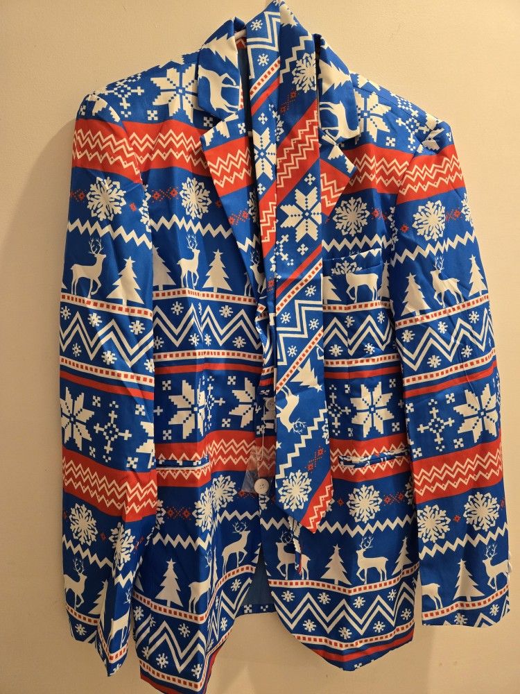 Christmas Suit Jacket And Tie