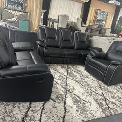3pcs Leather Recliner Set