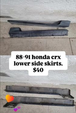 88-91 honda crx lower side skirts