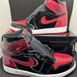 Nike Air Jordan 1 OG Patent Bred New Size 9