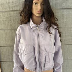 Women’s Cisono Windbreaker cropped Jacket Size Medium