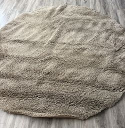 8x8 Round Thick Area Rug