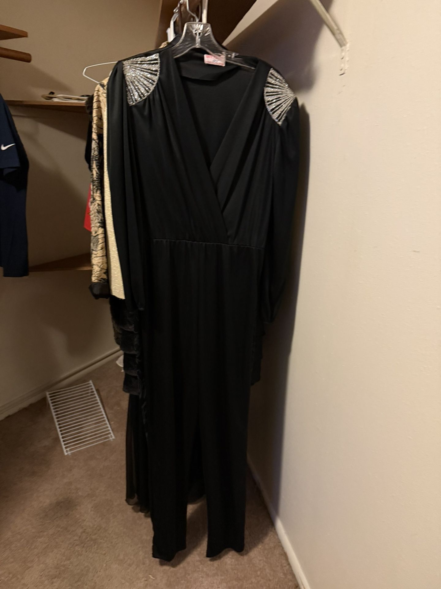 Black Shinny Jump Suit 