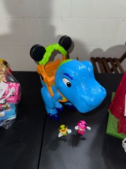 Blue Disney Dinosaur with Disney Figurines
