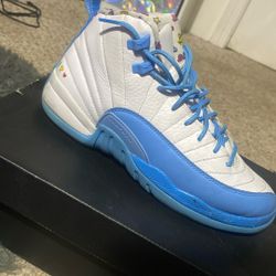 Jordan 12 Blue and white