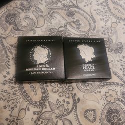 Modern Morgan Dollar & Modern Peace Dollar Set