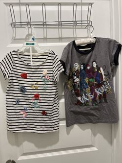 Floral Striped Shirt And Descendants Shirt Girls