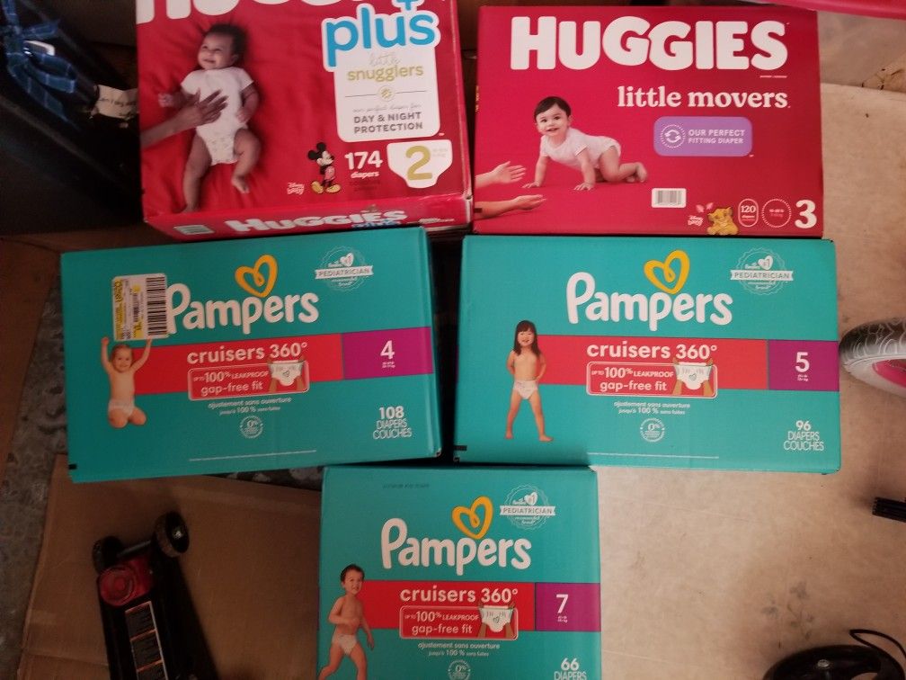 Diapers Huggies And Pampers