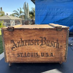 Vintage Anheuser Bush Wooden Crate