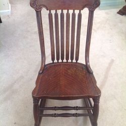 Tiger Oak Low Rocking Chair