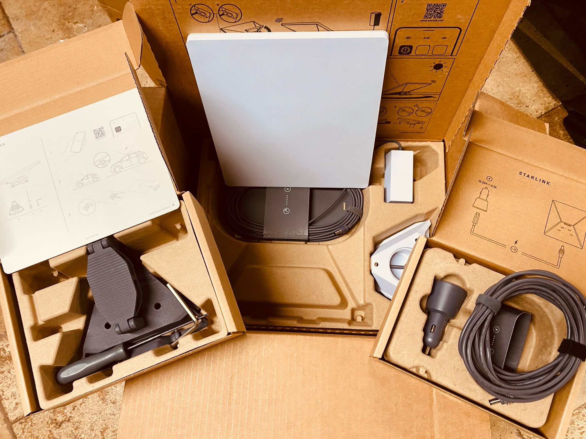 Starlink Mini Kit w/Roof Rack Mount & Car Adaptor