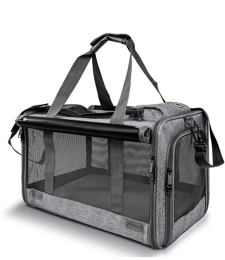 Pet Carrier for Large Cats, Soft-Sided Cat Carrier for Medium Big Cats and Puppy up to 20lbs
