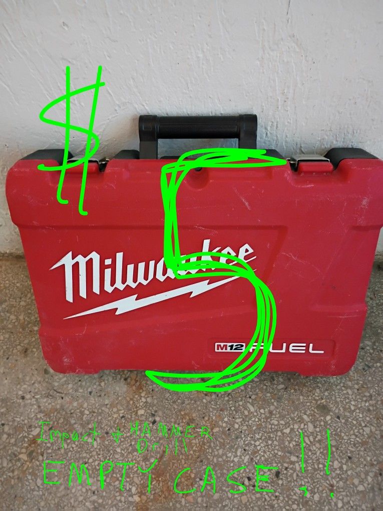 Milwaukee M12 Hammer Drill / Impact Case ((( Empty))) !!!