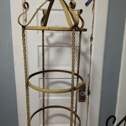 Antique Wrought Iron Chairs And Etagere (Plant Stand,display Stand)