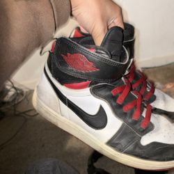 Adult 10.5 Jordan 1 Low Black Toe Velcro/Zipper + Nike Court Vision High Blue