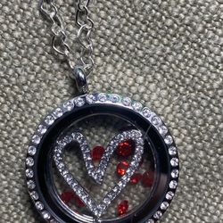 Love & Heart Origami Owl Pendant With Xmas Set 