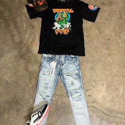 GALLERY DEPT PURPLE PANTS LV SHOES