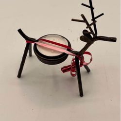 Cast Iron Reindeer Christmas Tea Light Candle Holder