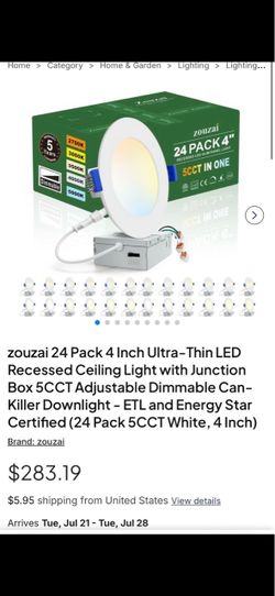 24 PACK LED PANNEL LIGHTS